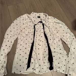Disney Women’s Mickey Polka Dot Blouse